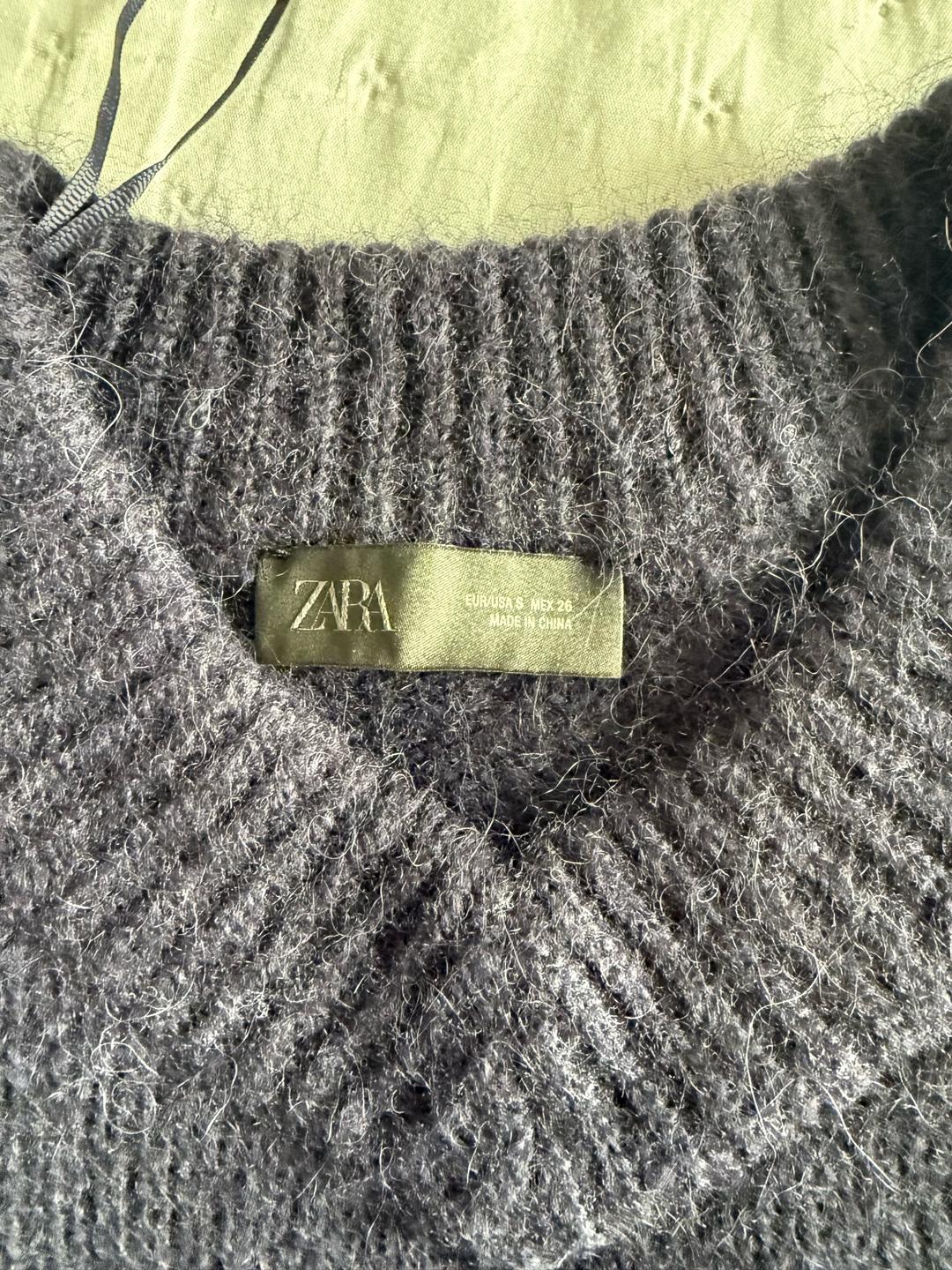 Zara Синий теплый жилет Zara — фото 2