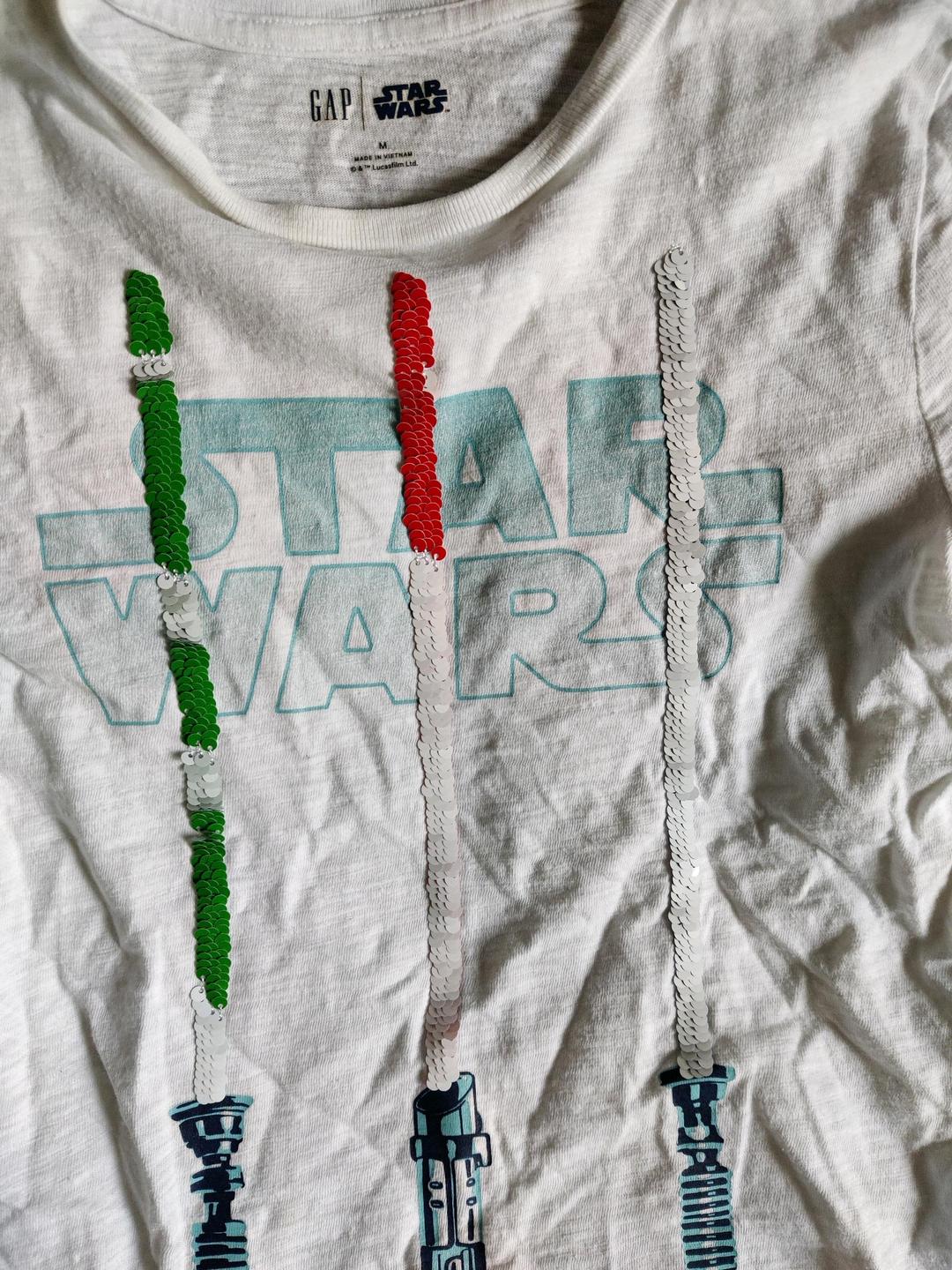 GAP Футболка GAP Star Wars (Звездные войны) с объемными мечами, размер M (140-150 см — фото 2