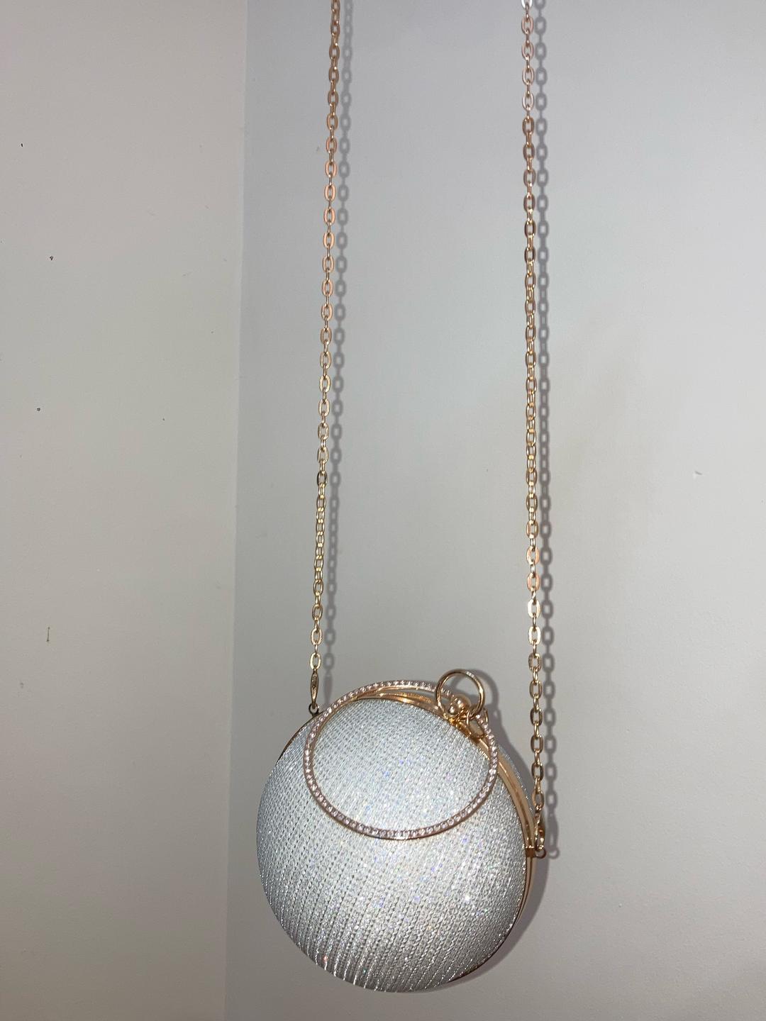 Нет бренда Round rhinestone clutch — фото 2