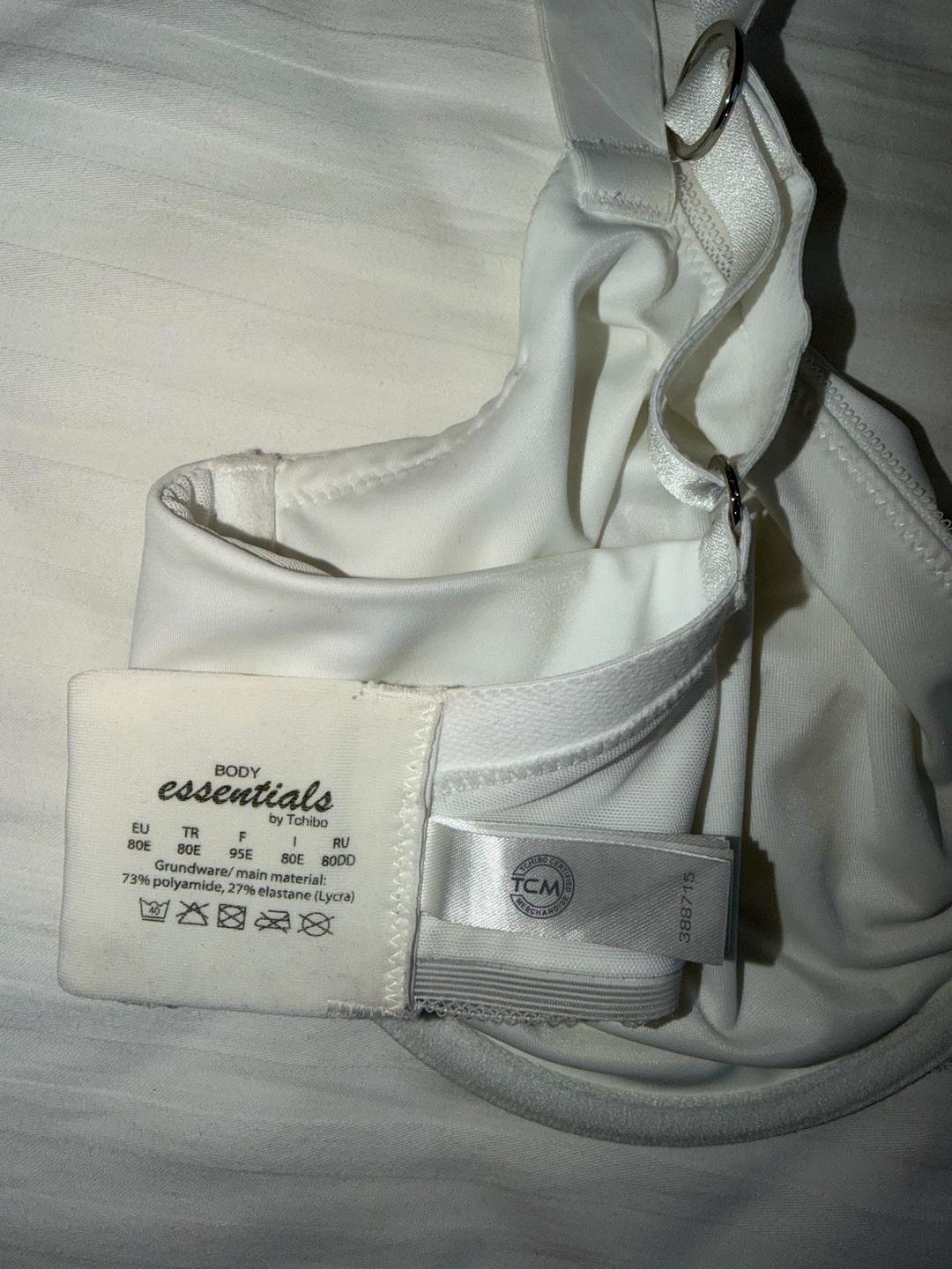 ESSENTIALS Белый гладкий бюстгальтер Tchibo Body Essentials 80E новый — фото 2