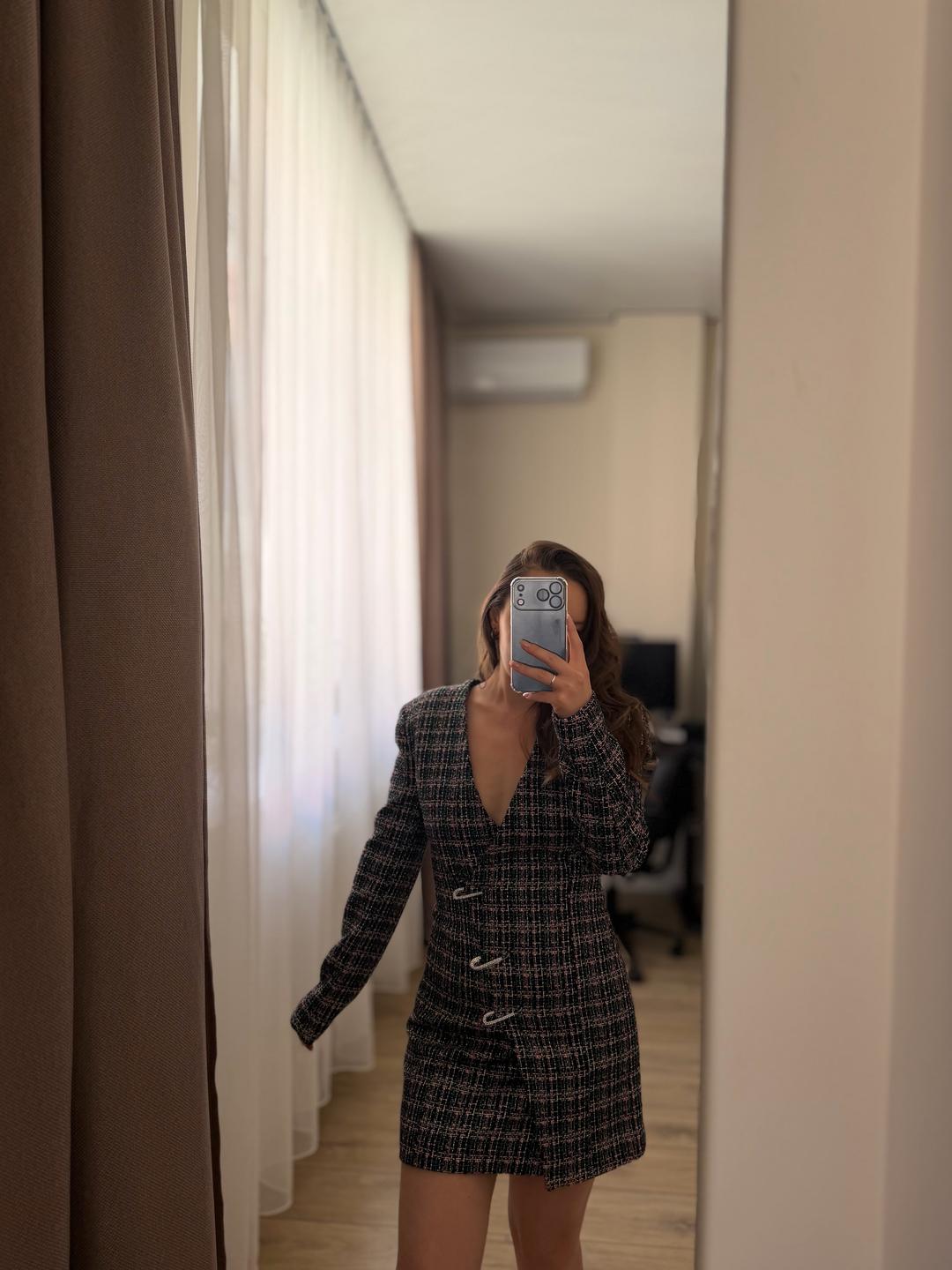 Zara Платье ZARA из твида — фото 2