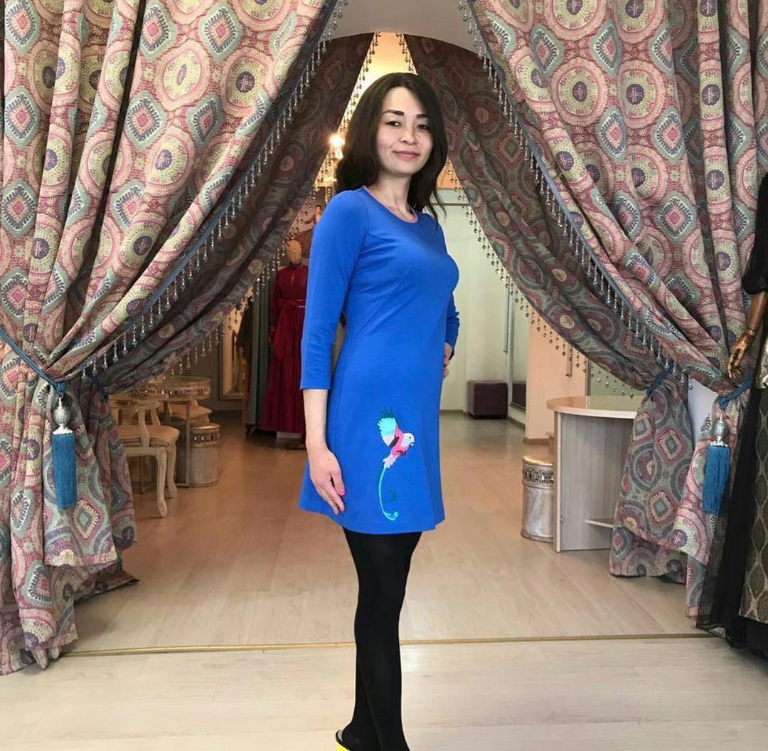 Нет бренда Платье от Aida Kaumenova с вышивкой птицы — фото 2