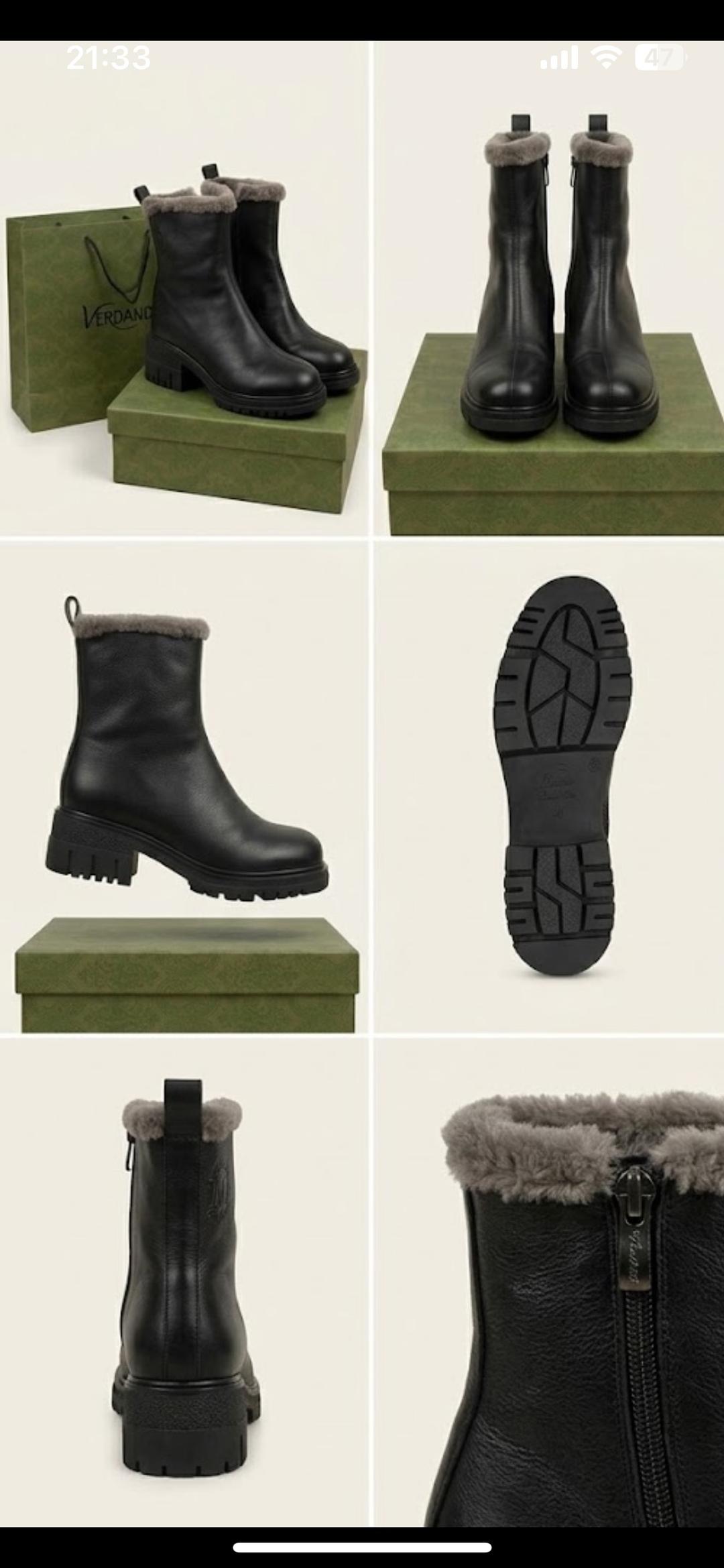 Женские кожаные ботинки — фото 2