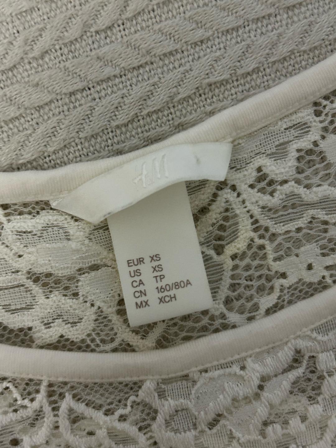 H&M Топ H&M с кружевной вставкой — фото 2