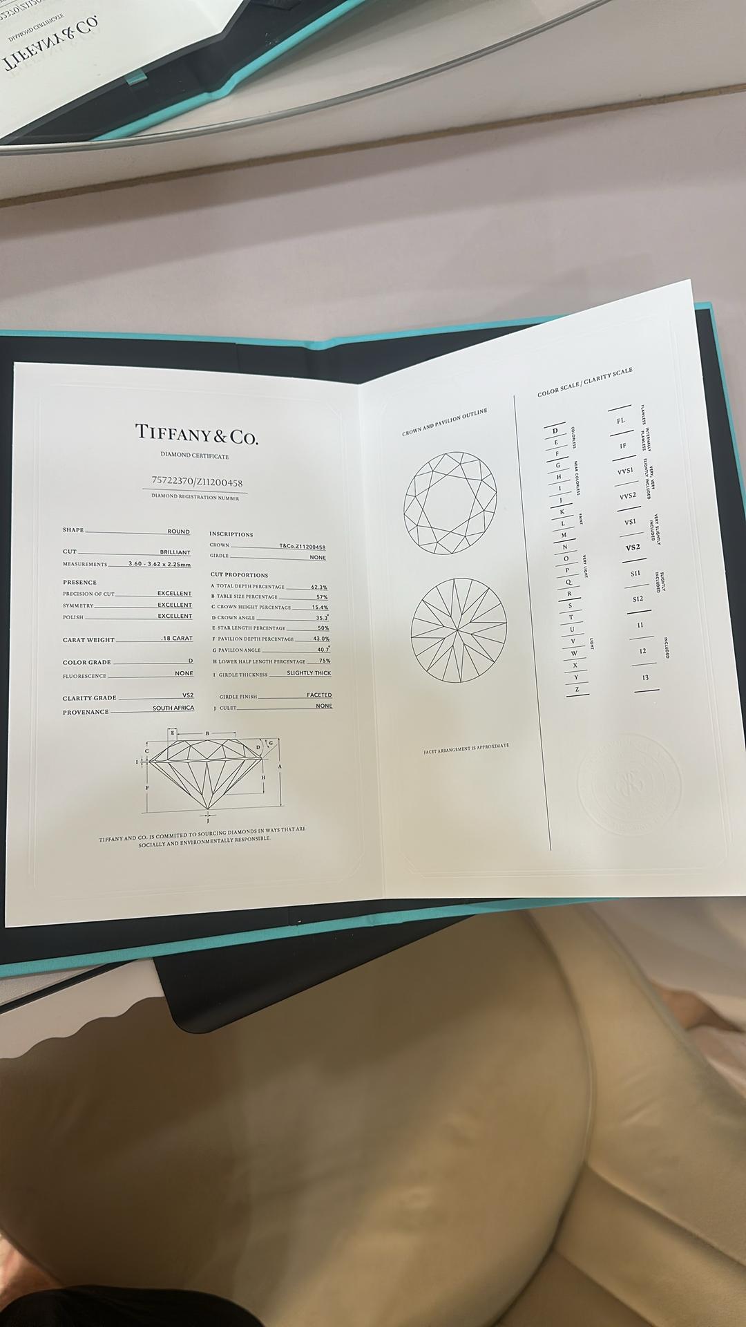 Tiffany & Co. Tiffany & Co. кольцо с бриллиантом — фото 2