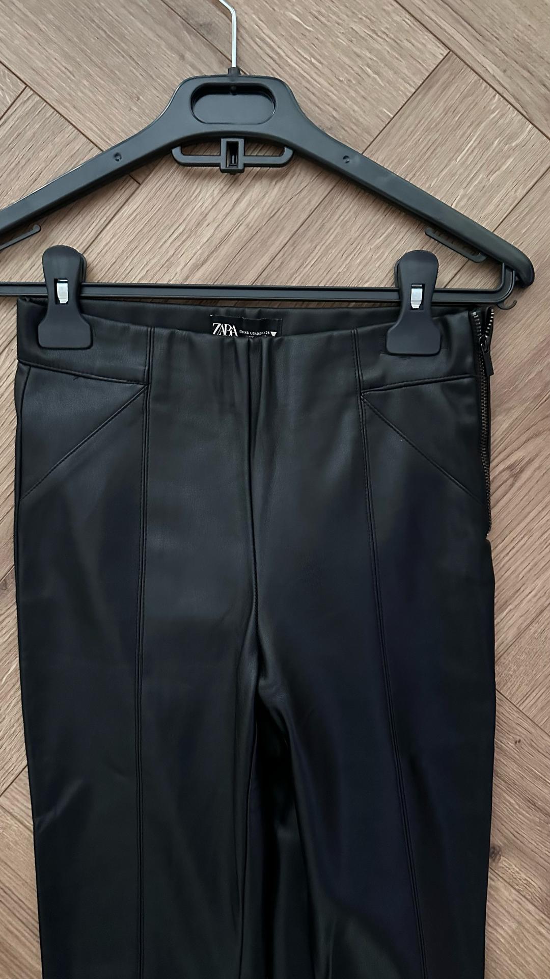 Zara Брюки кожаные Zara — фото 2