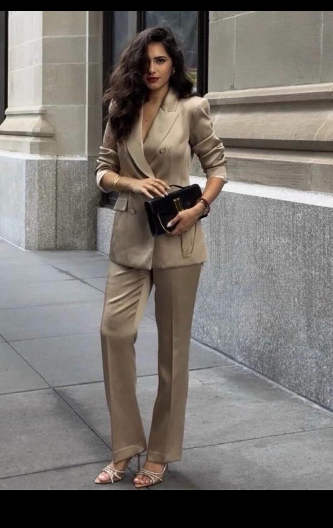 Zara Брючный костюм с двубортным блейзером — фото 2