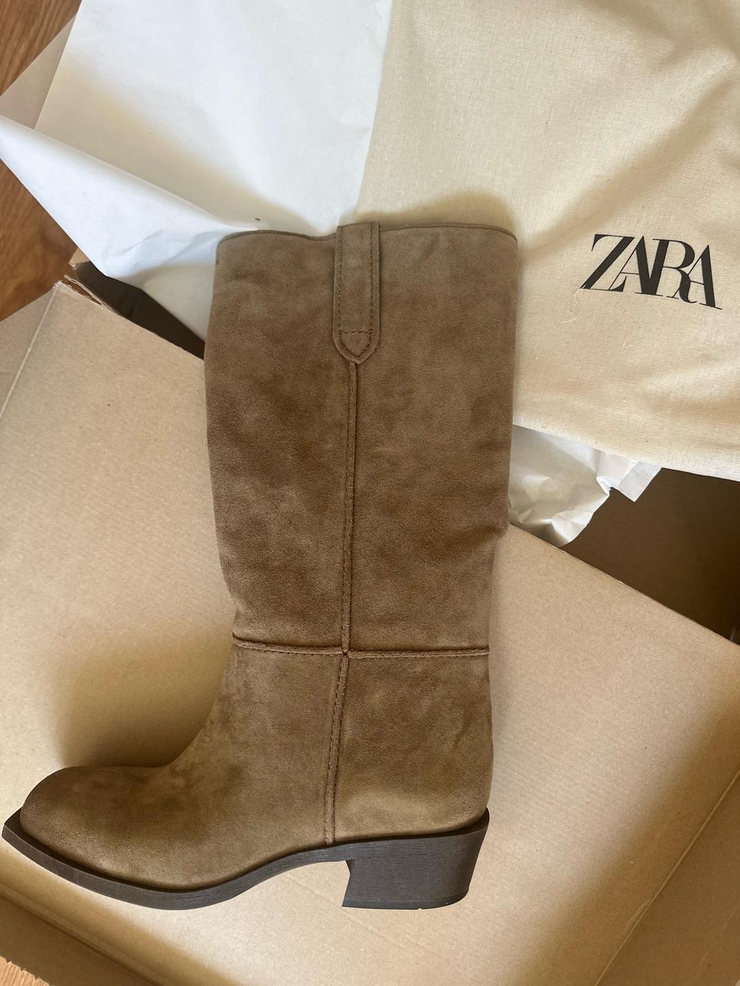 Zara Сапоги ZARA из замши — фото 2