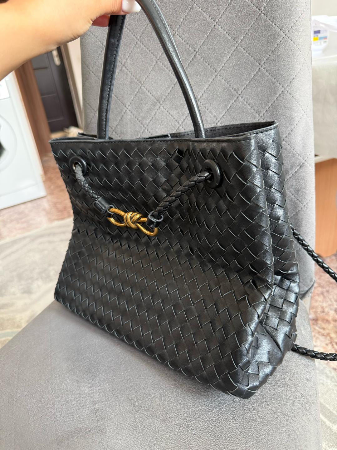 Bottega Veneta Плетеная сумка из кожи с металлической деталью — фото 2