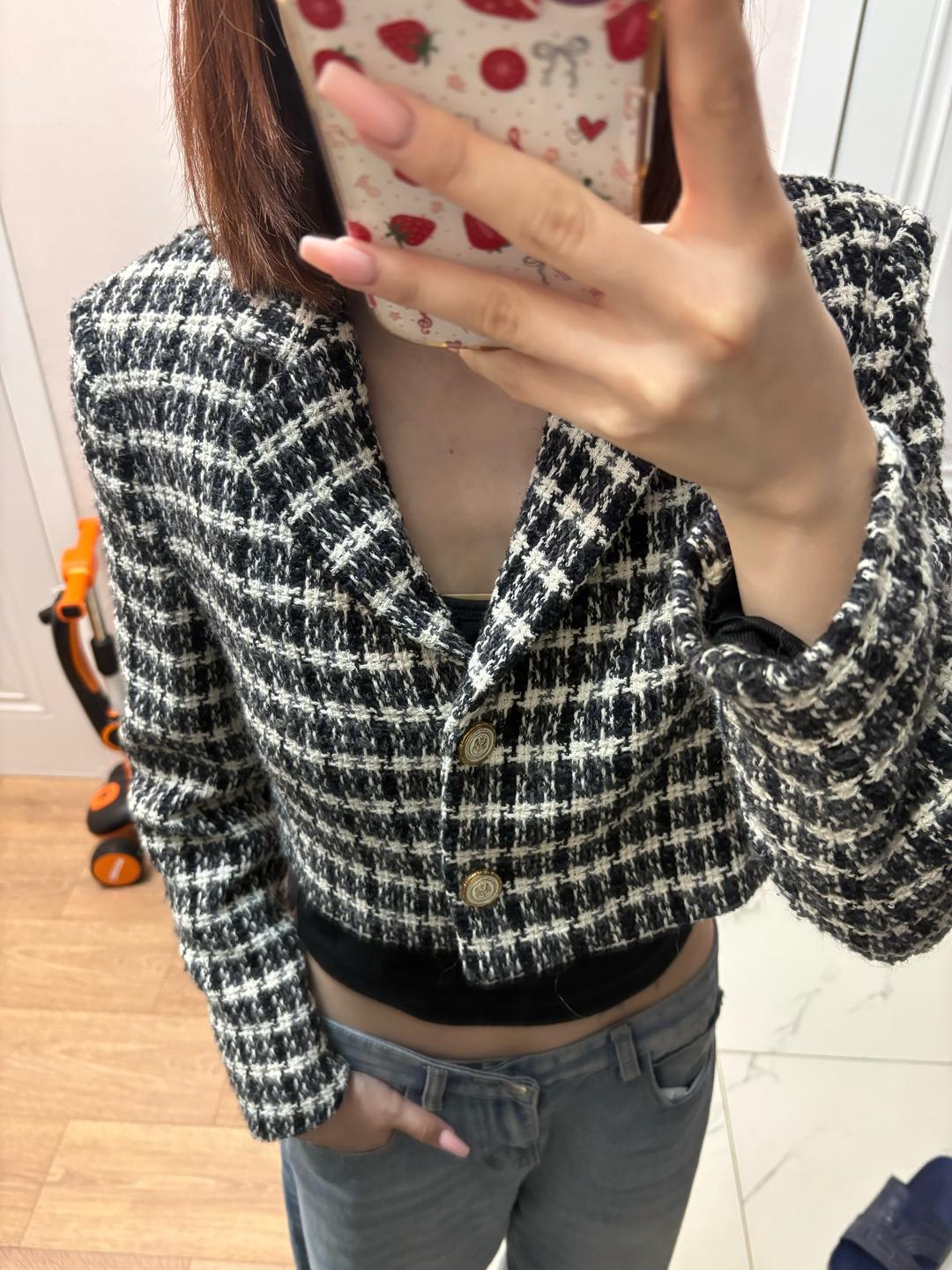 Zara твидовый пиджак Zara — фото 2