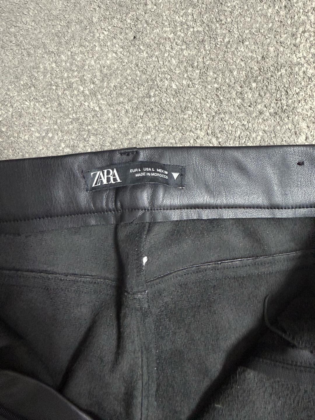 Zara Кожаные брюки Zara — фото 2