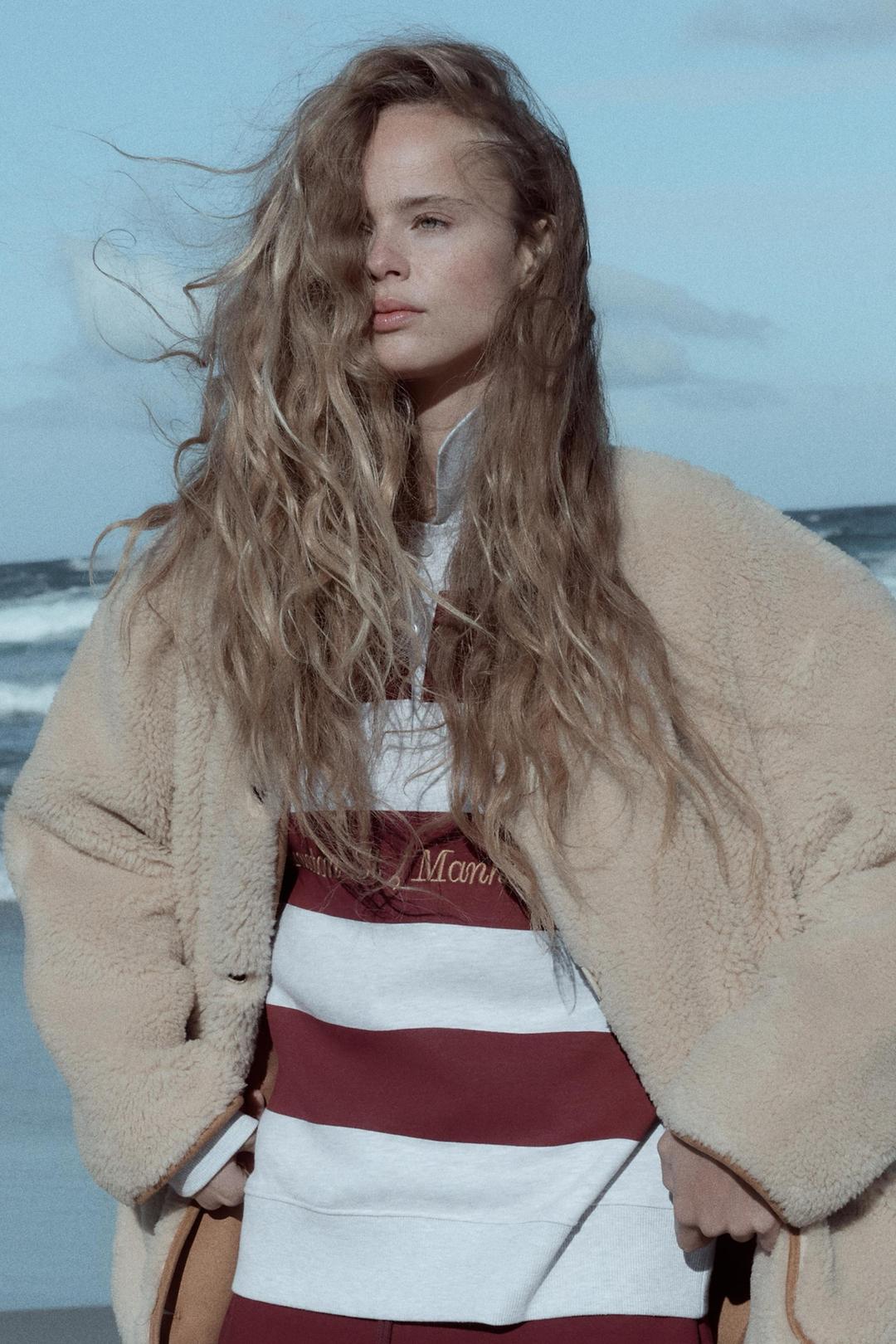 Zara Куртка дубленка, из искусственной овчины, размер M-L — фото 2
