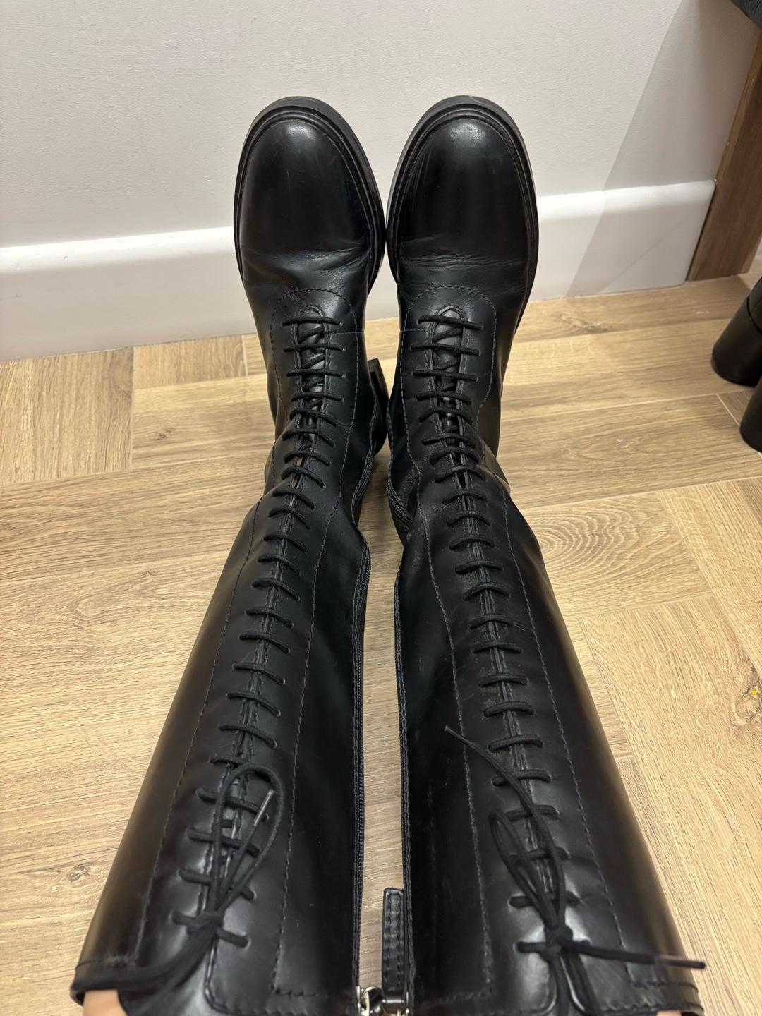 Zara Сопоги демисезонные натуральная кожа — фото 2