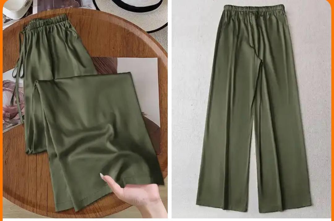 Нет бренда Широкие легкие брюки на резинке, XL — фото 2