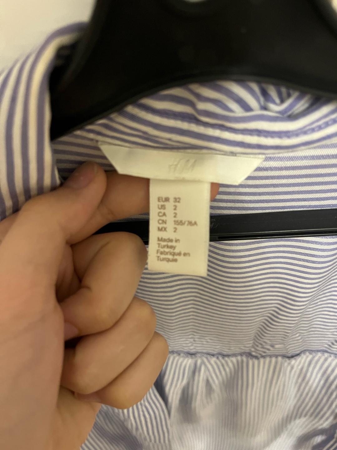 H&M Рубашка голубая — фото 2