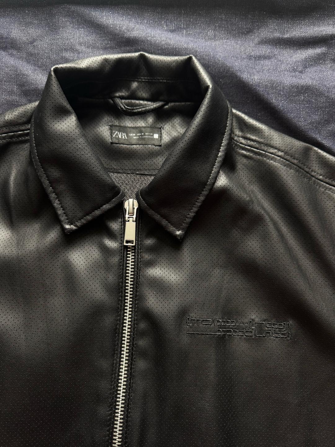 Zara Кожаная рубашка zara — фото 2