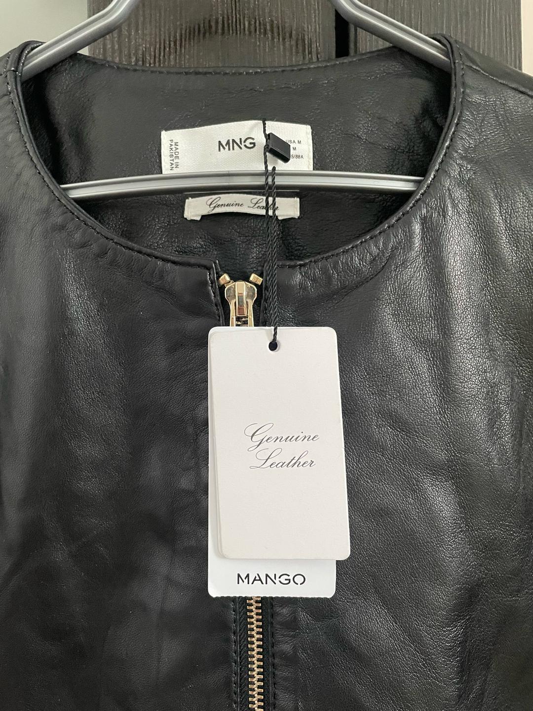 Mango Кожаная куртка MANGO — фото 2