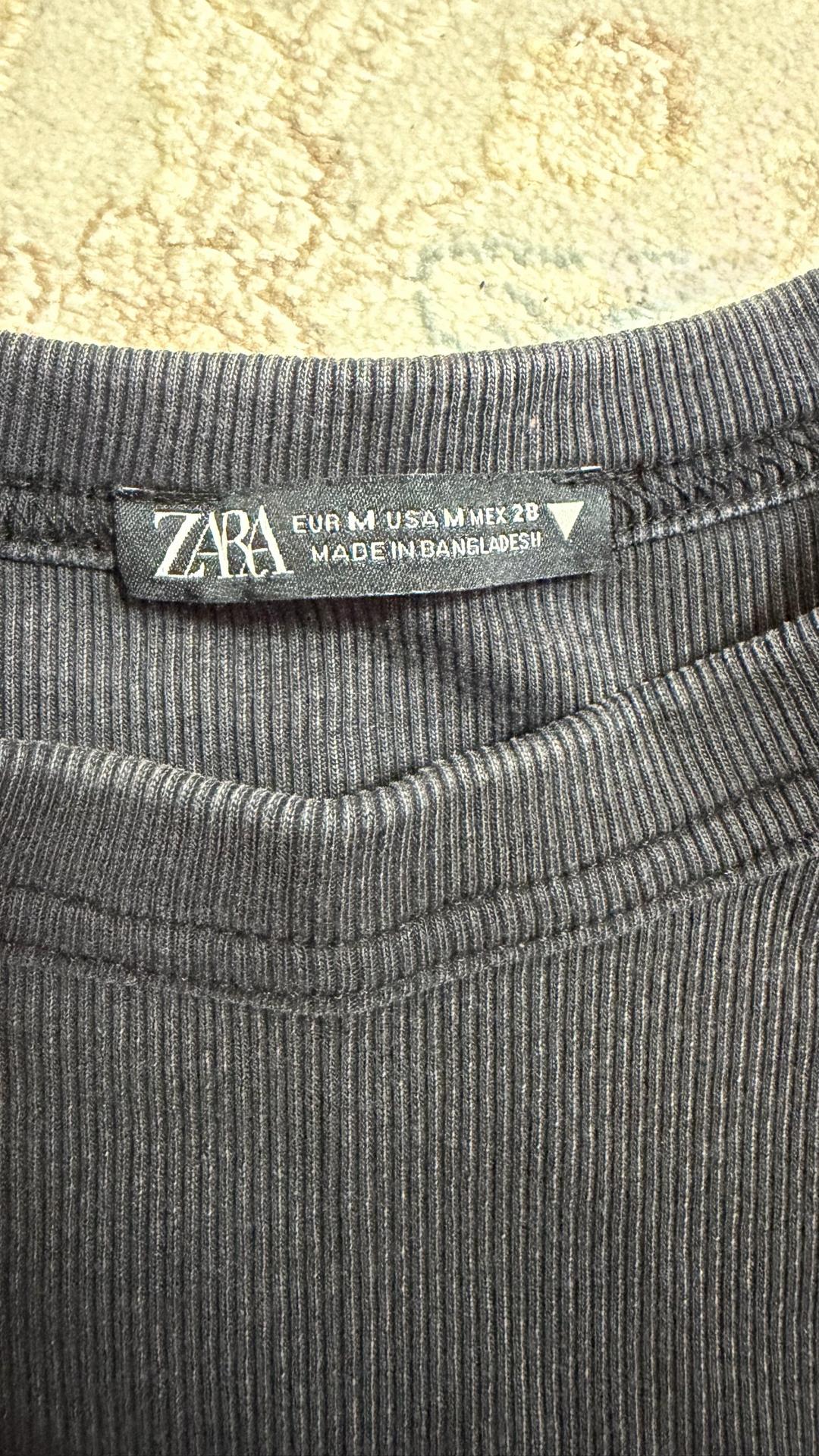 Zara Лонгслив Zara в рубчик — фото 2
