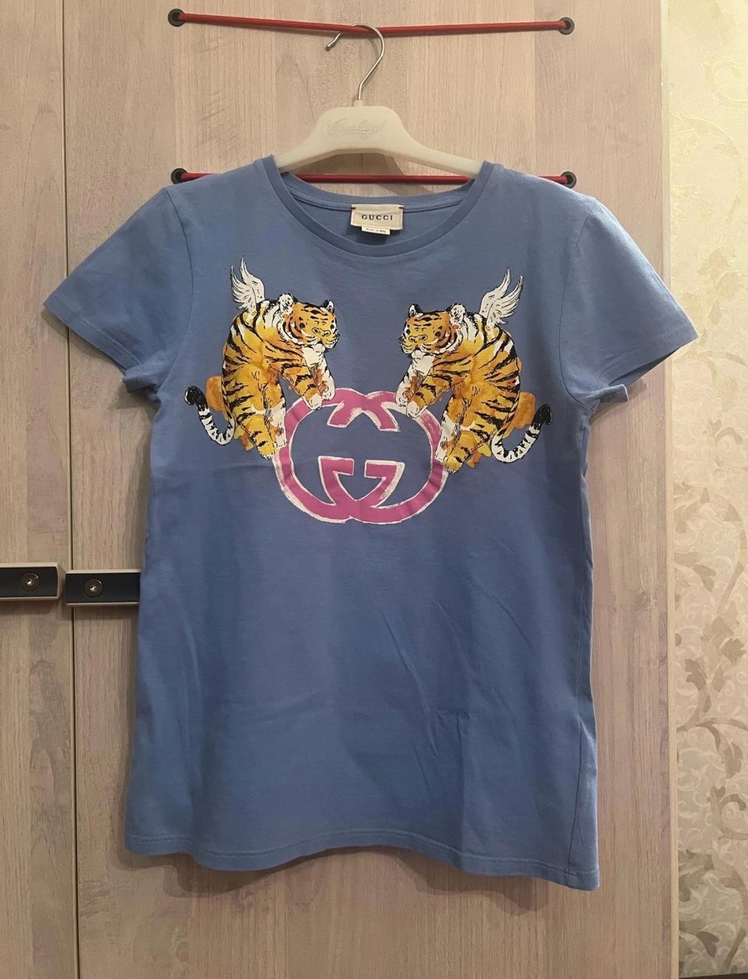 Gucci Винтажная голубая футболка Gucci — фото 2