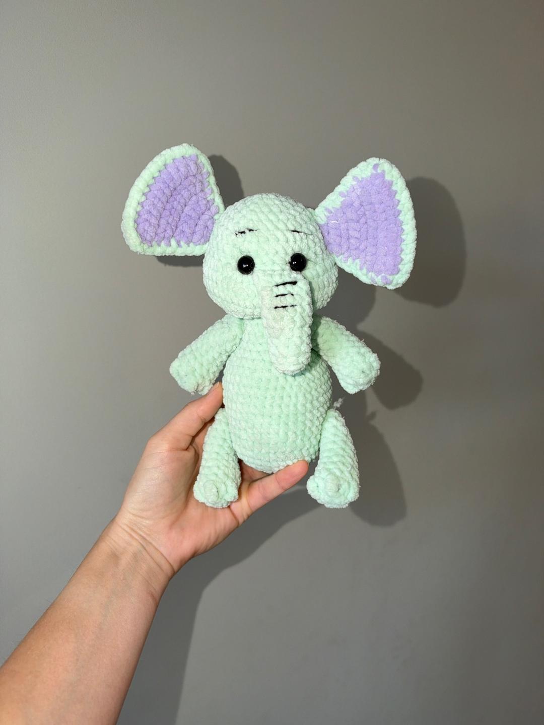 Handmade (ручная работа) Вязаная игрушка слоник (ручная работа) — фото 2
