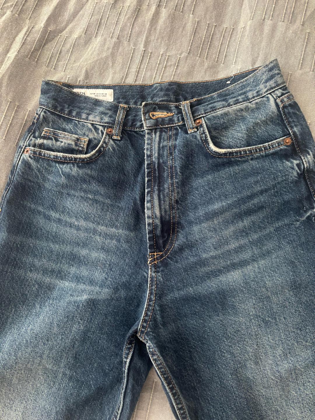 Zara Kids Темно синие джинсы Zara Wide leg-Baggy — фото 2