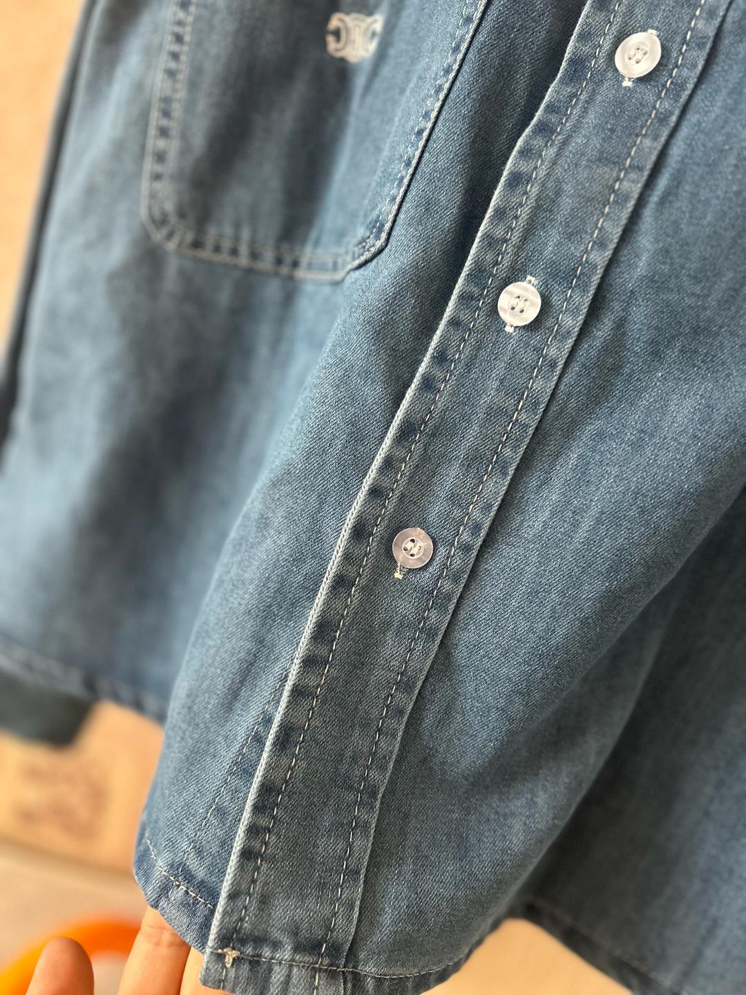 &Denim Синяя рубашка — фото 2