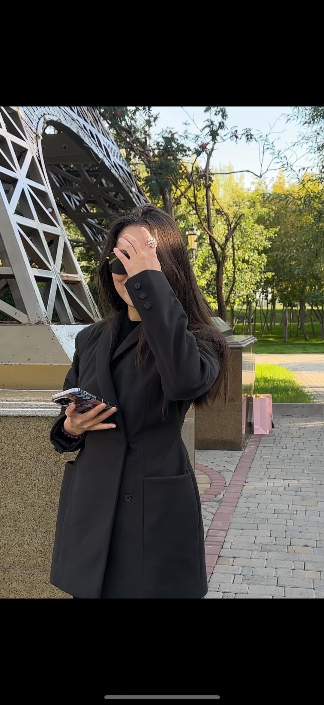 Нет бренда удлиненный приталенный пиджак-пальто — фото 2