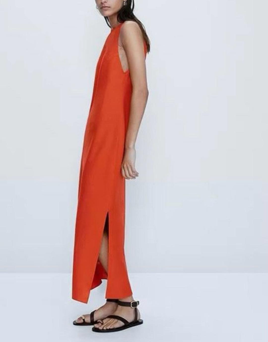 Massimo Dutti Платье лён — фото 2