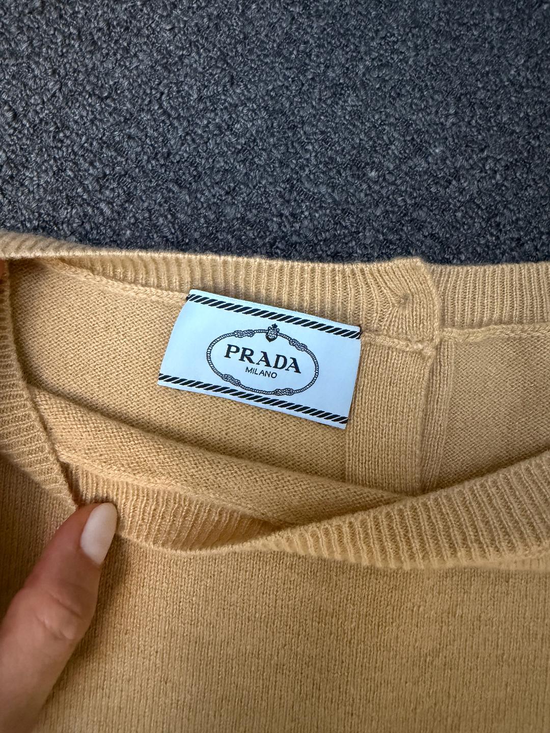 Prada Джемпер Prada из 100% кашемира с пуговицами по спинке — фото 2