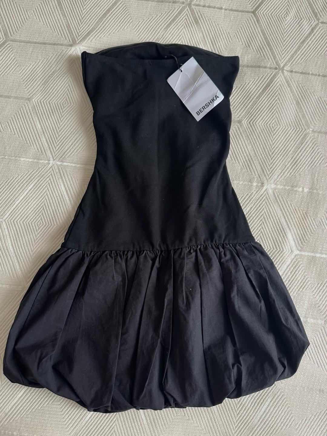 Bershka Черное мини платье — фото 2