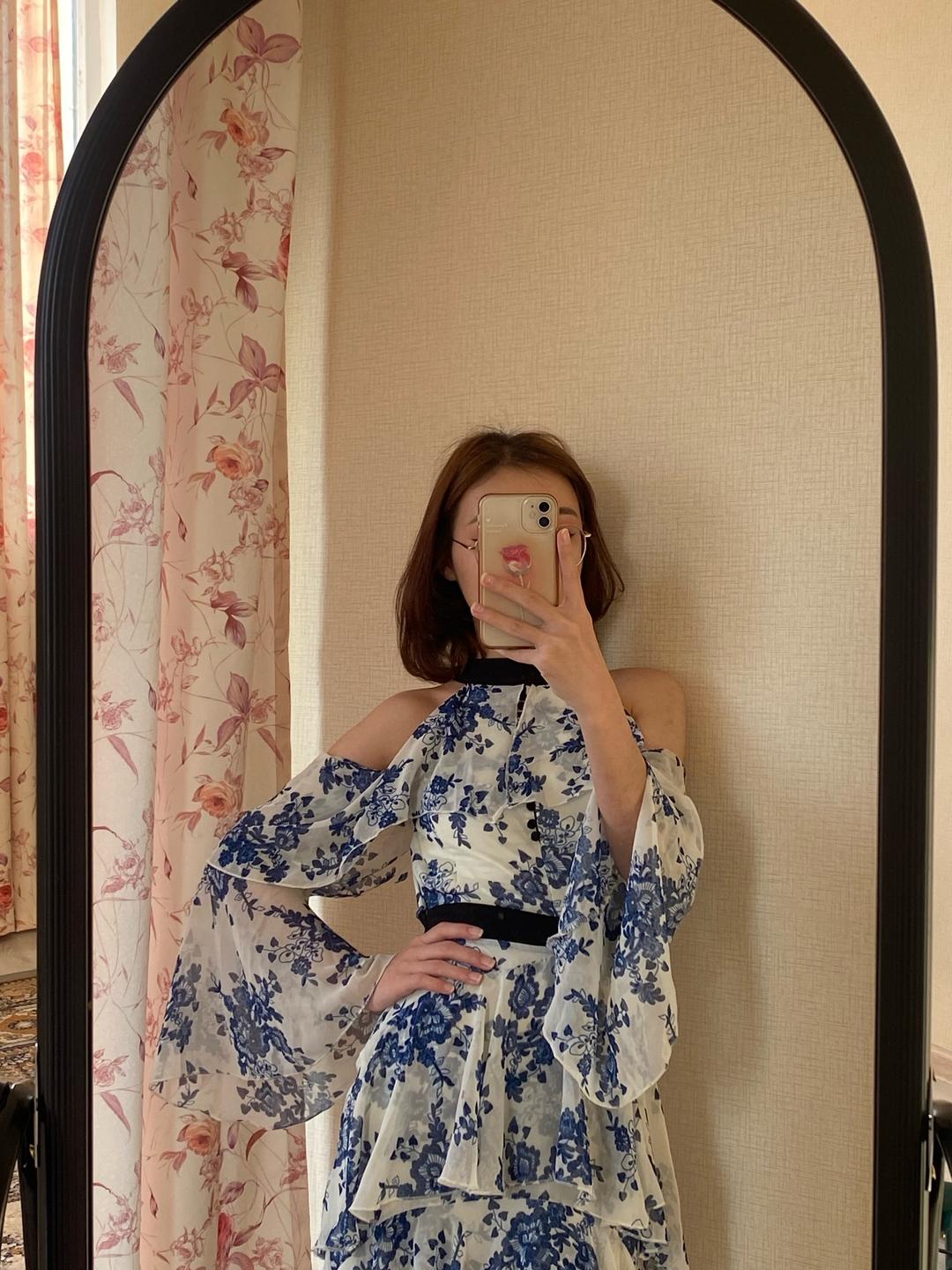 Podium Синее цветочное платье от Podium — фото 2