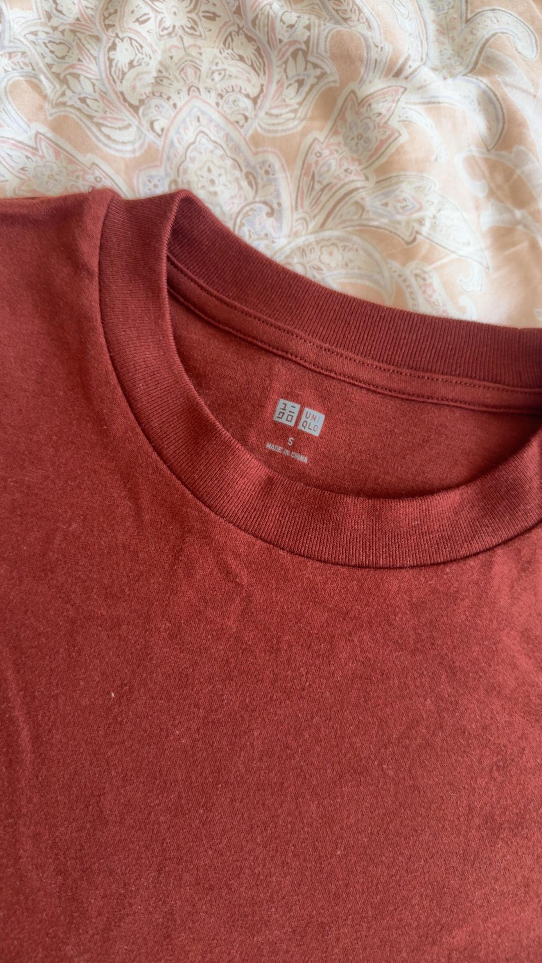 Uniqlo Лонгслив UNIQLO бордовый — фото 2
