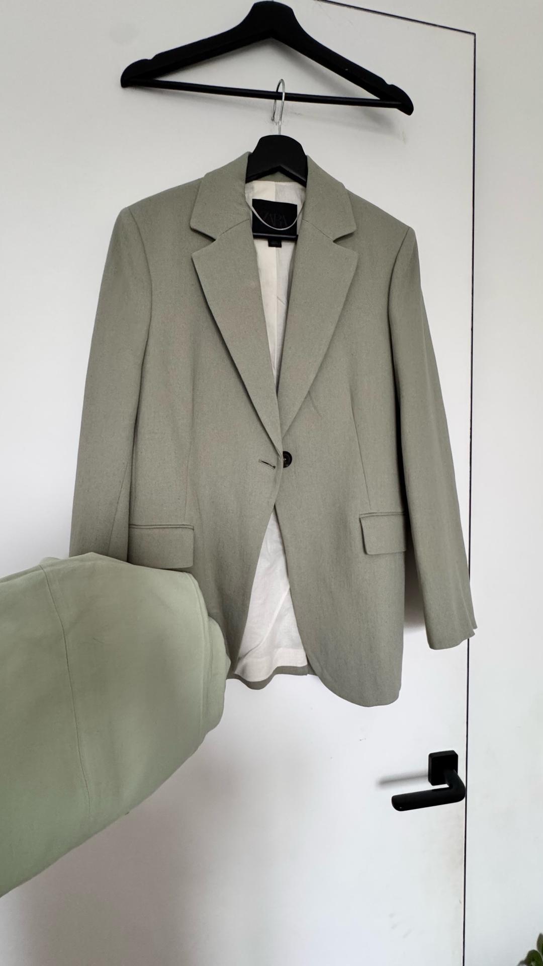 Zara Женский пиджак ZARA из смесового льна — фото 2