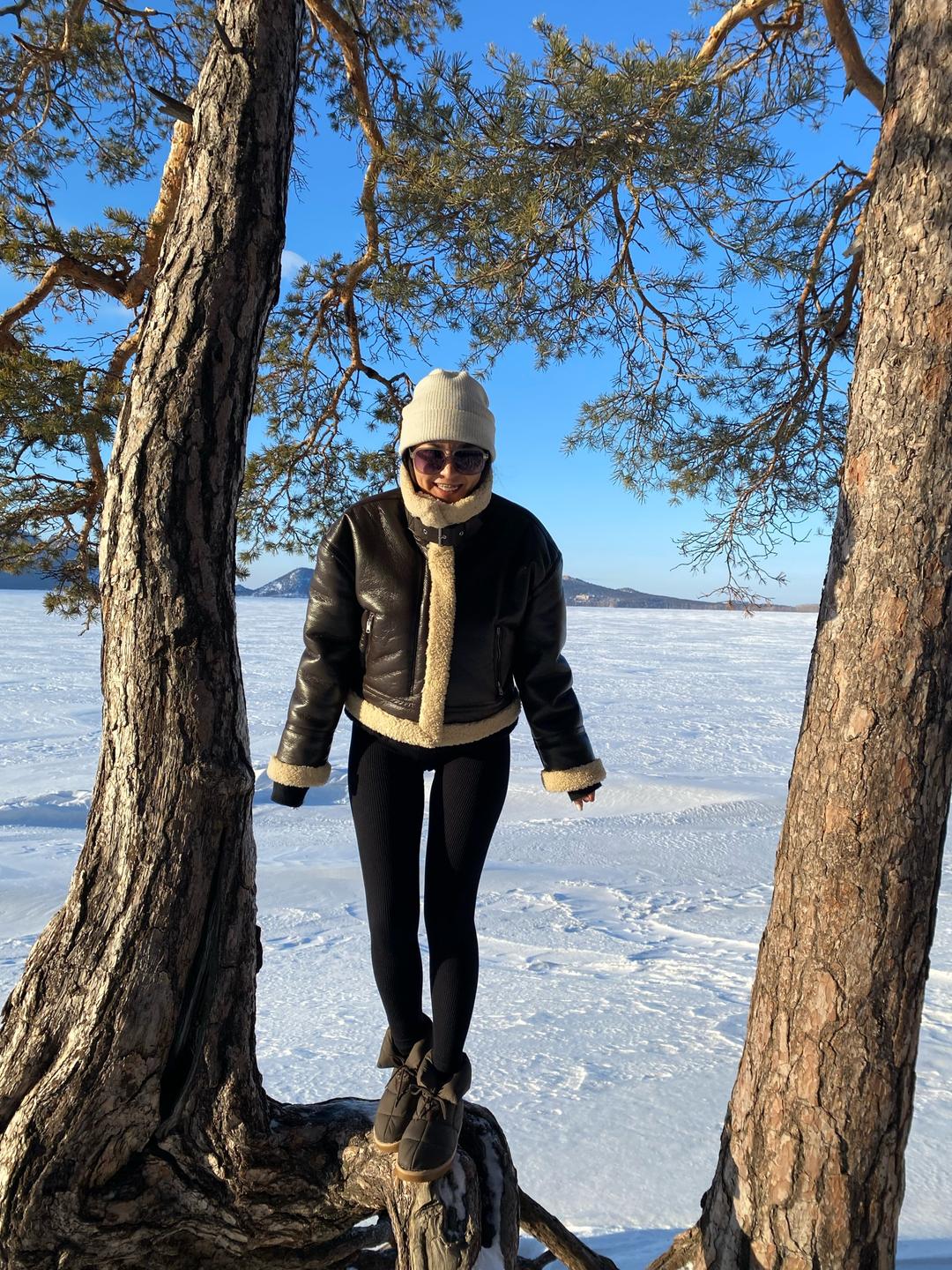 Pull & Bear Укороченная дубленка авиатор — фото 2