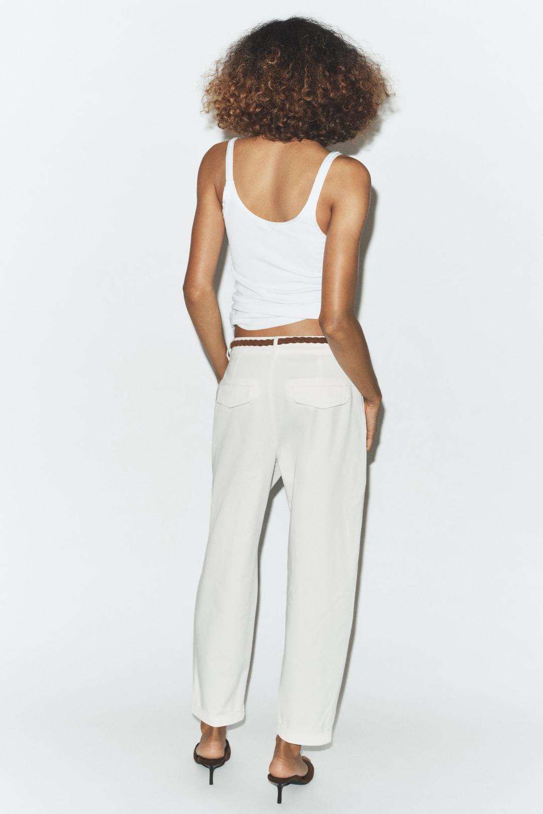 Zara Белые брюки Zara — фото 2