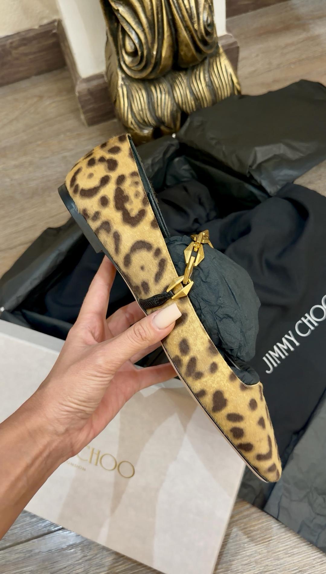 Jimmy Choo Балетки Jimmy Choo Diamond Tilda леопардовые — фото 2