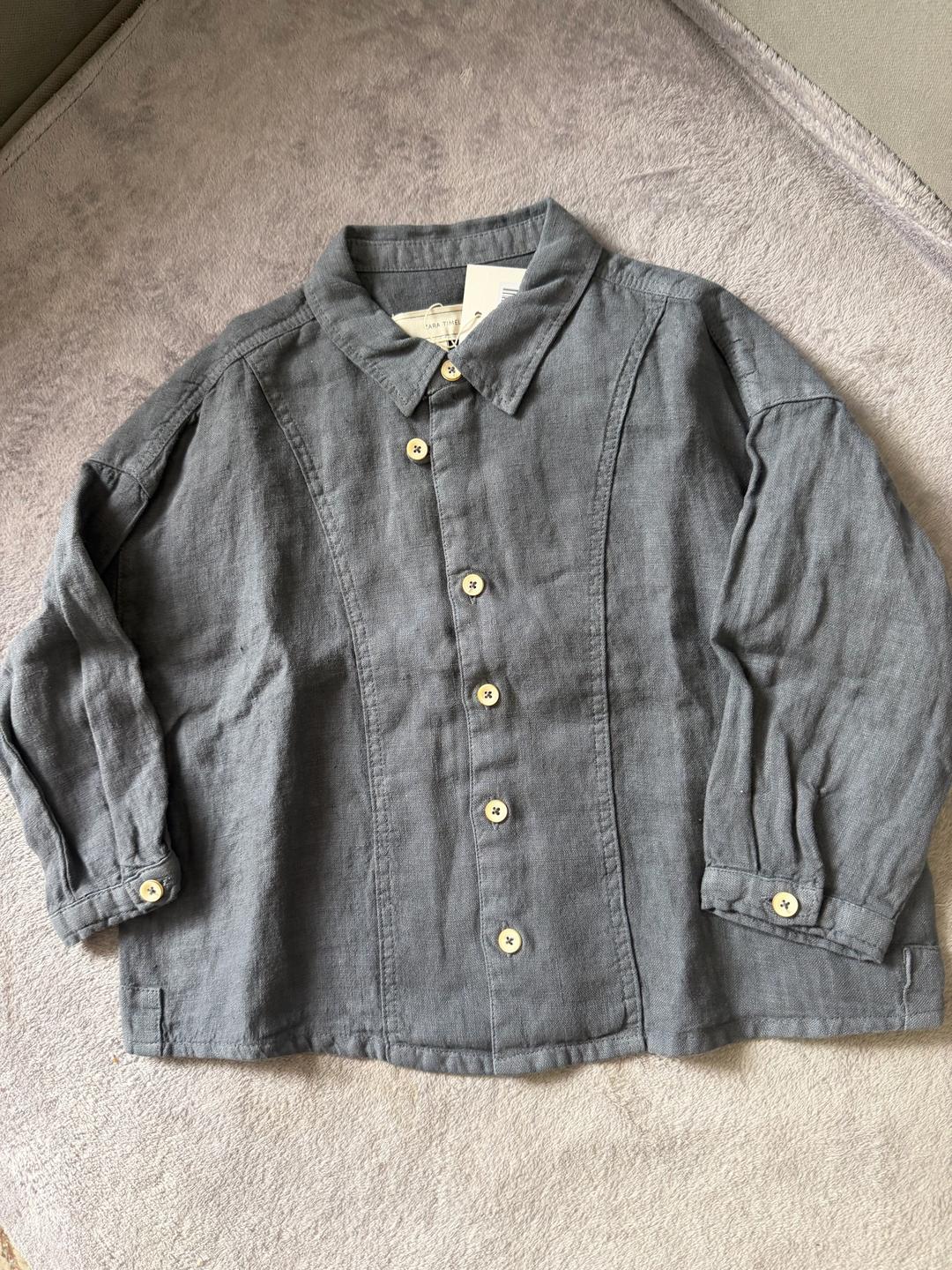 Zara Рубашка из льна — фото 2