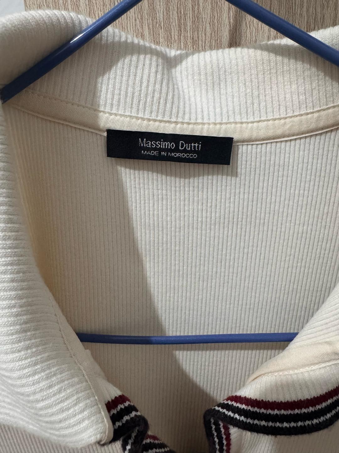 Massimo Dutti Футболка-поло с контрастной отделкой MASSIMO DUTTI — фото 2