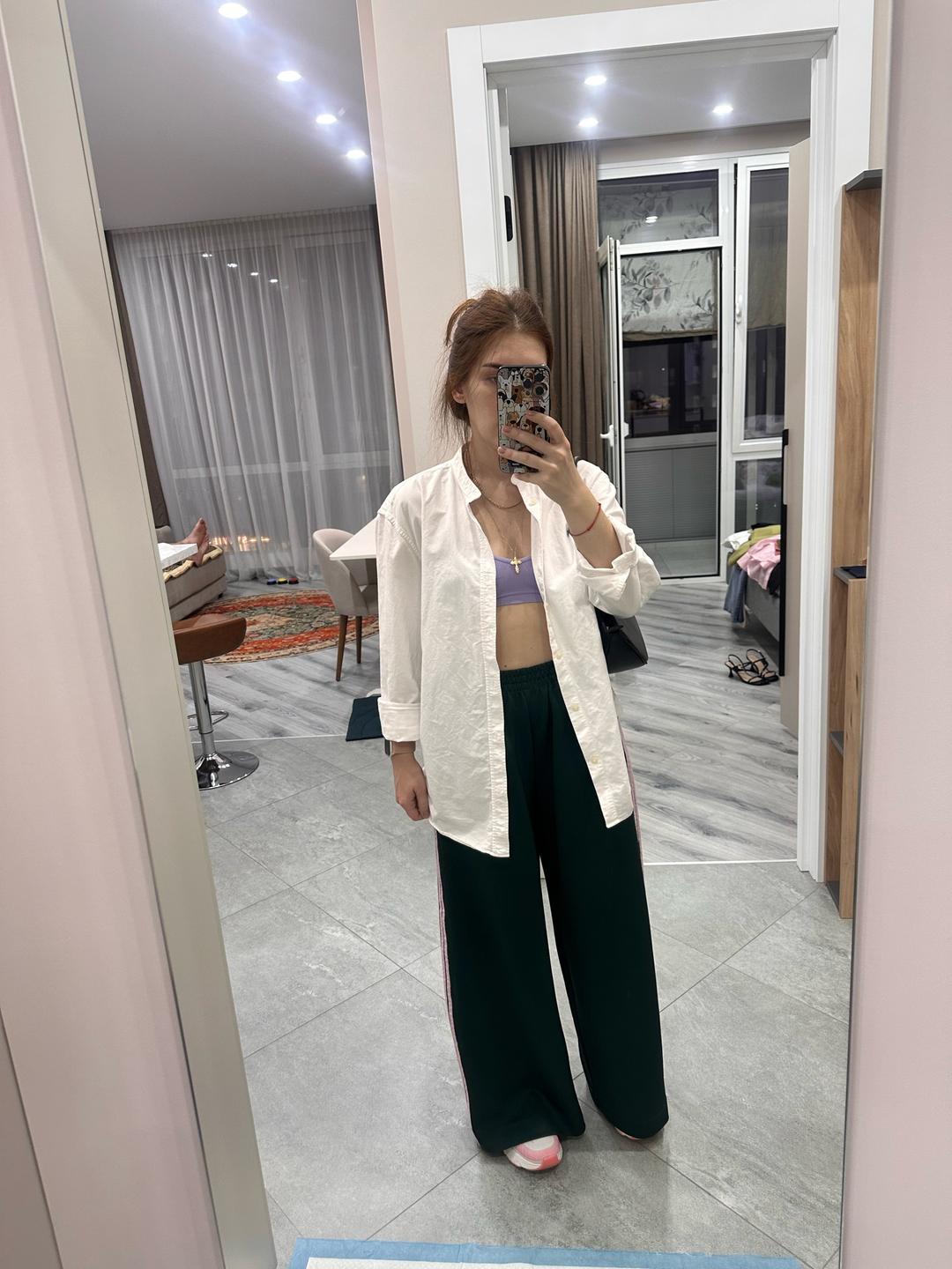 Zara Белая свободная рубашка Zara — фото 2