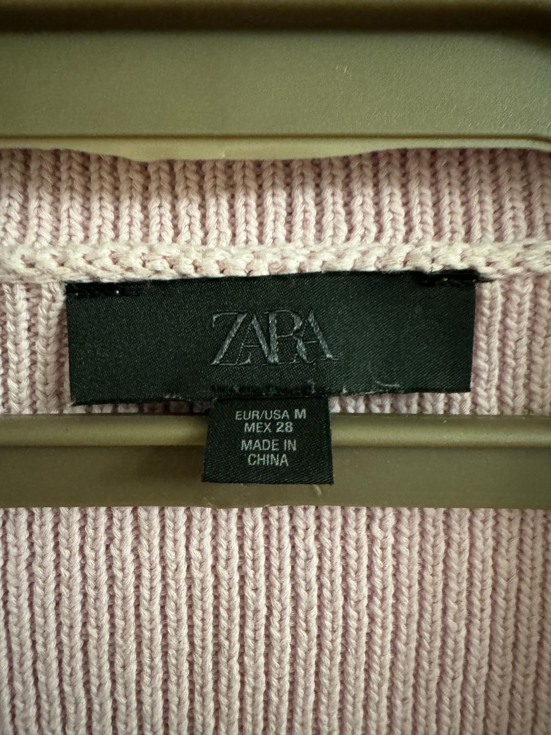 Zara Кардиган ZARA на завязках розовый — фото 2