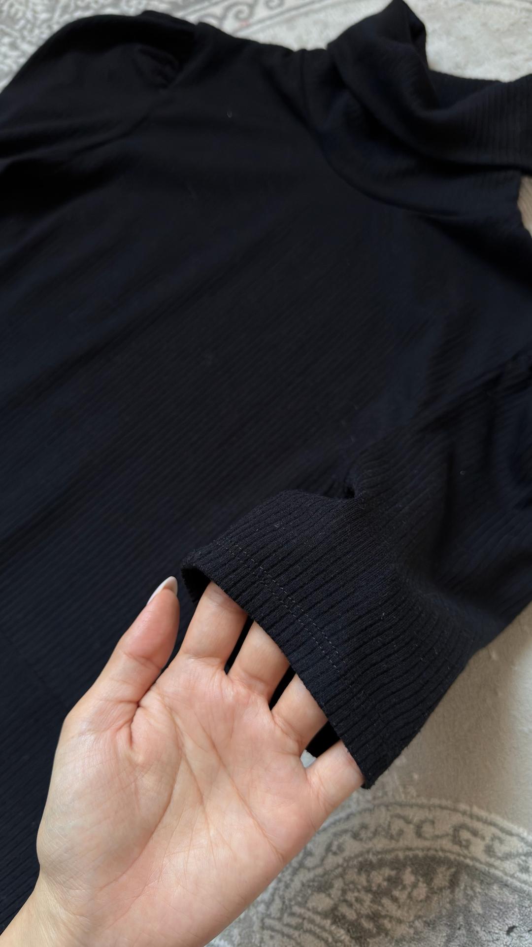 Zara Платье-водолазка в рубчик — фото 2
