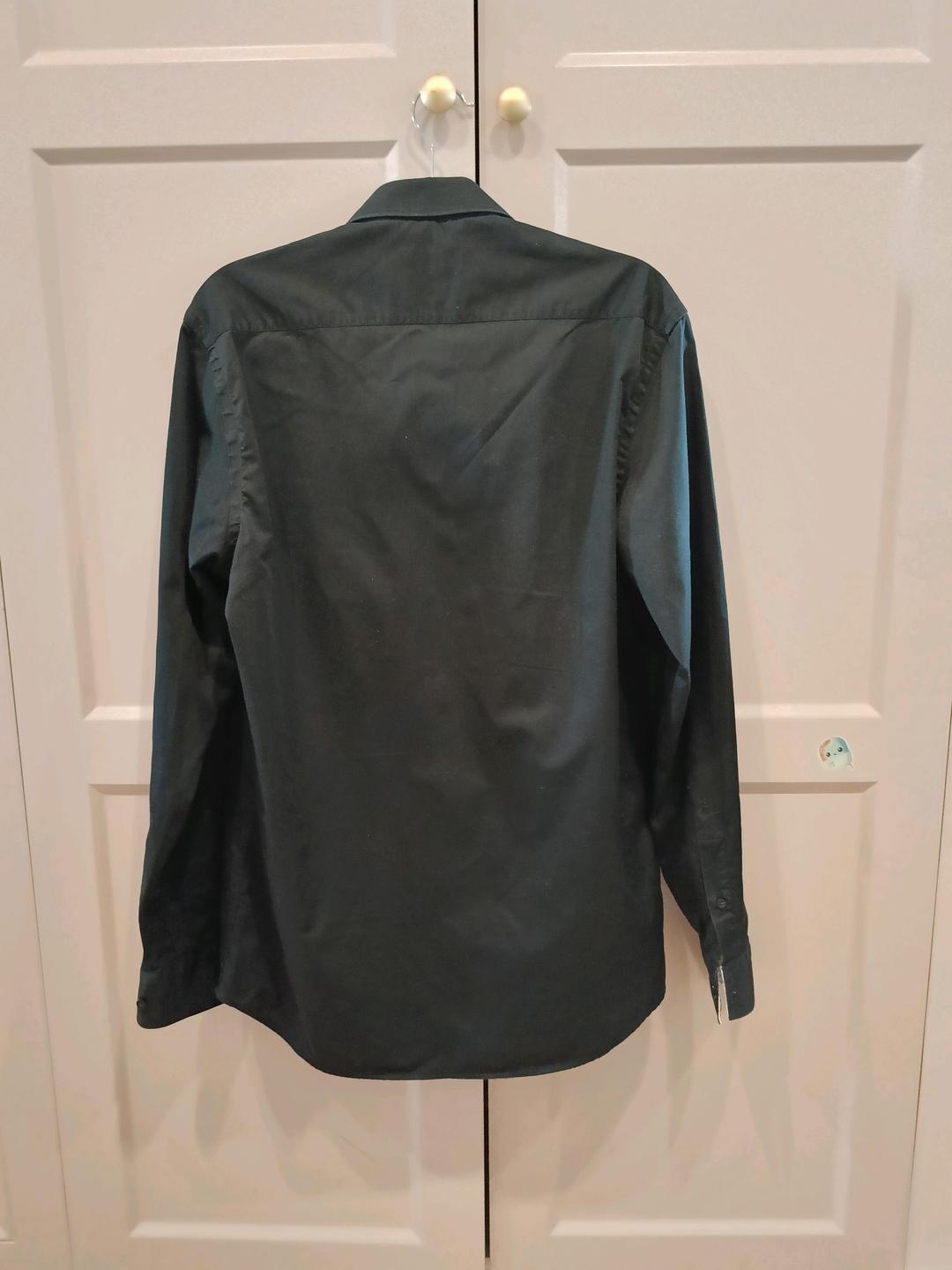 Poggino Рубашка чёрная Poggino slim fit — фото 2