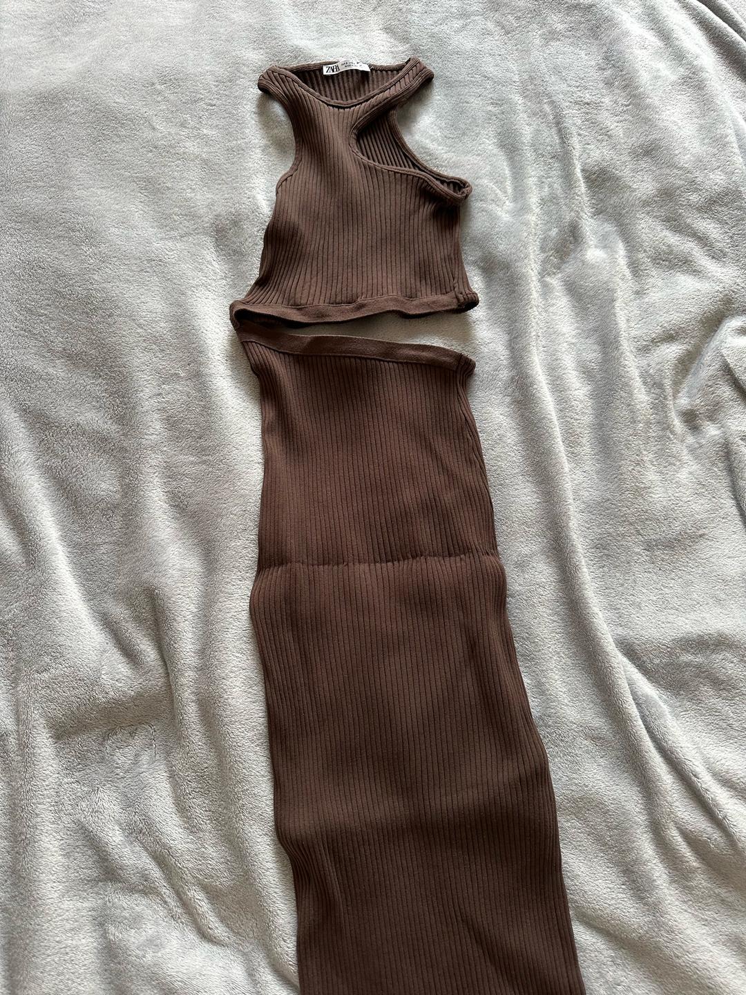 Zara Коричневое платье Zara — фото 2