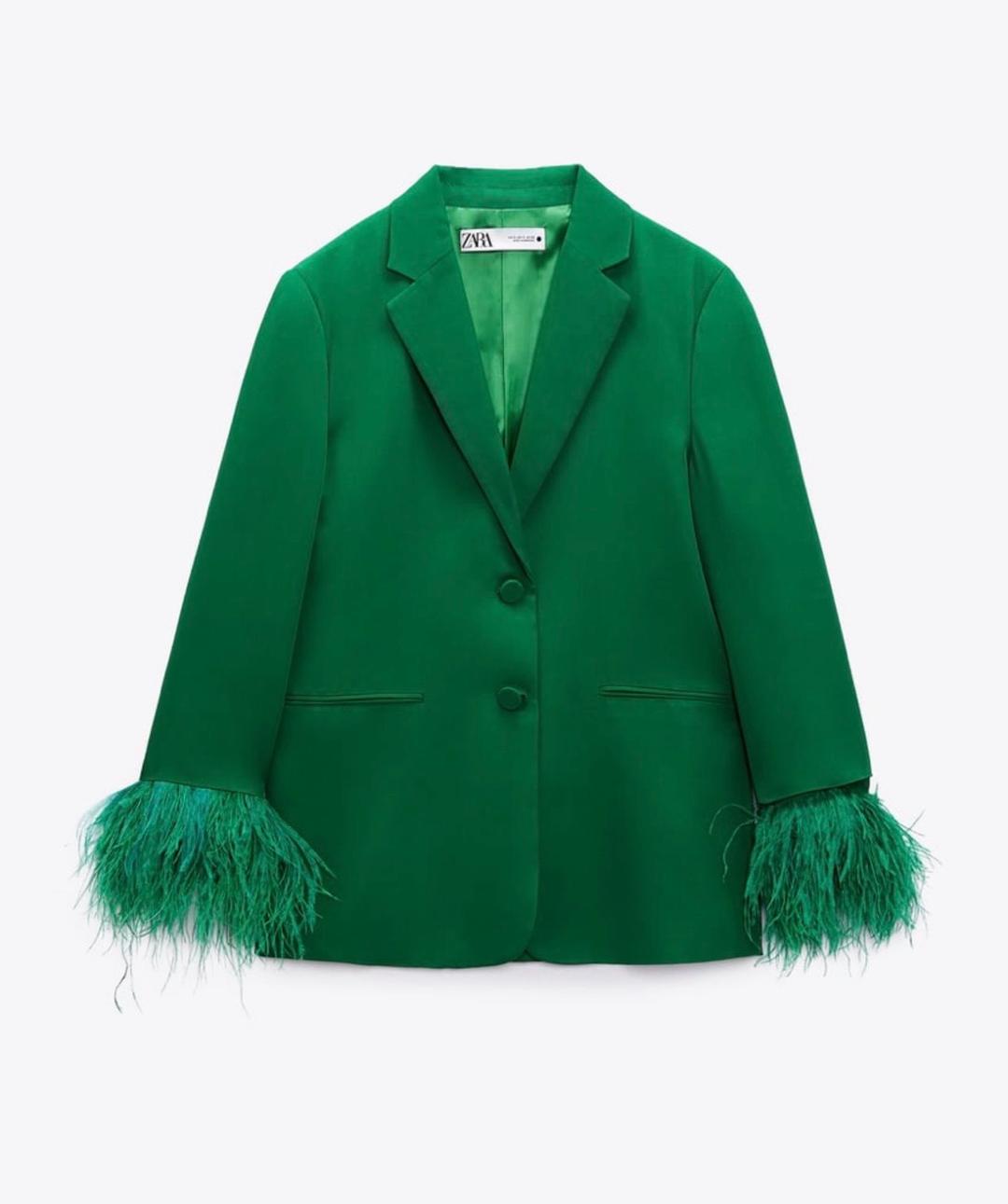 Zara Новый пиджак xs с перьями Зара с этикеткой — фото 2
