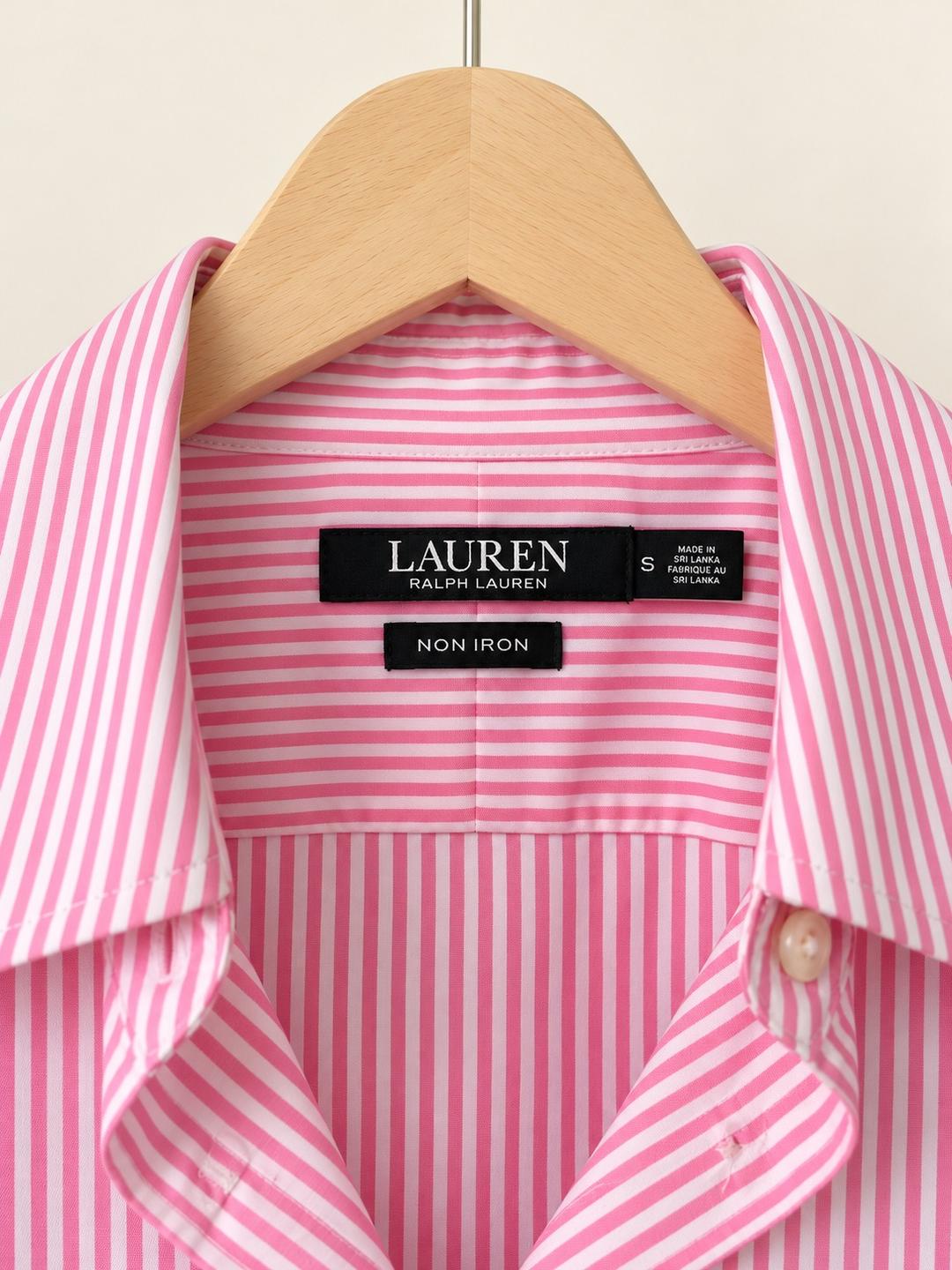 Ralph Lauren Хлопковая рубашка Ralph Lauren в полоску (100% хлопок) 🩷 👔 — фото 2