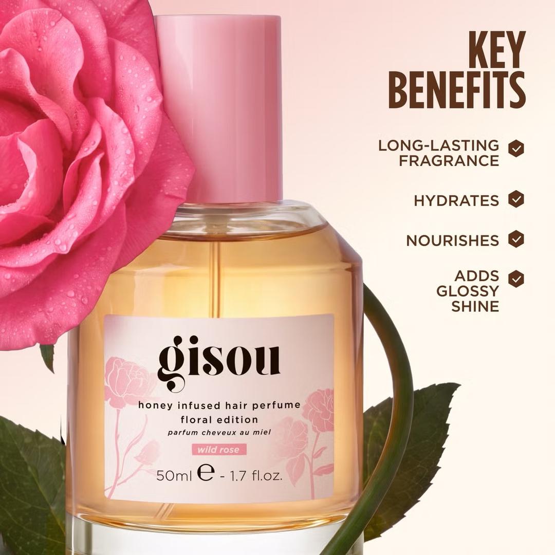 Gisou Парфюм для волос gisou honey infused hair perfume Wild rose — фото 2
