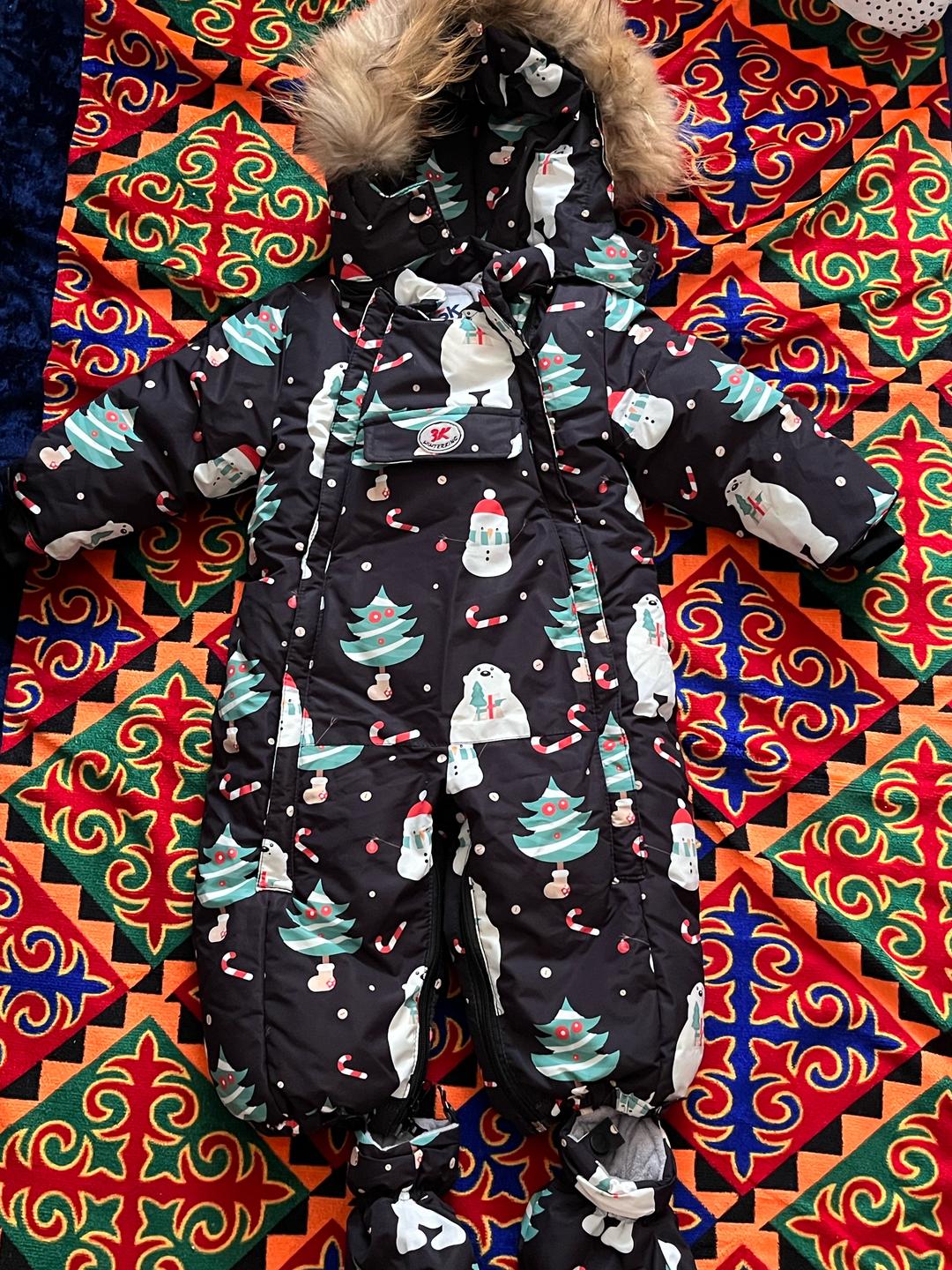 3К winterking комбинезон с новогодним принтом до 1 года — фото 2