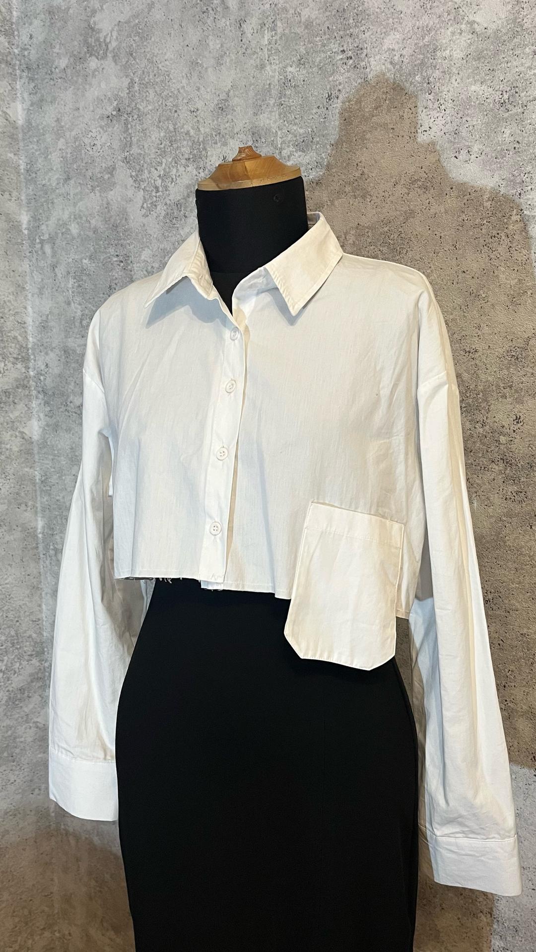 Нет бренда Укороченная рубашка — фото 2