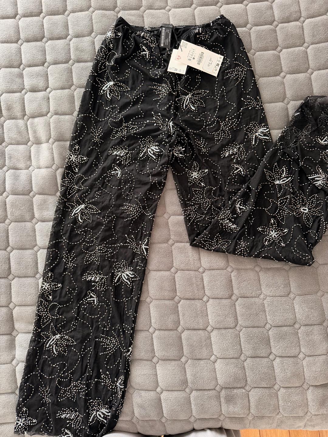 Zara Брюки с вышивкой ZARA — фото 2