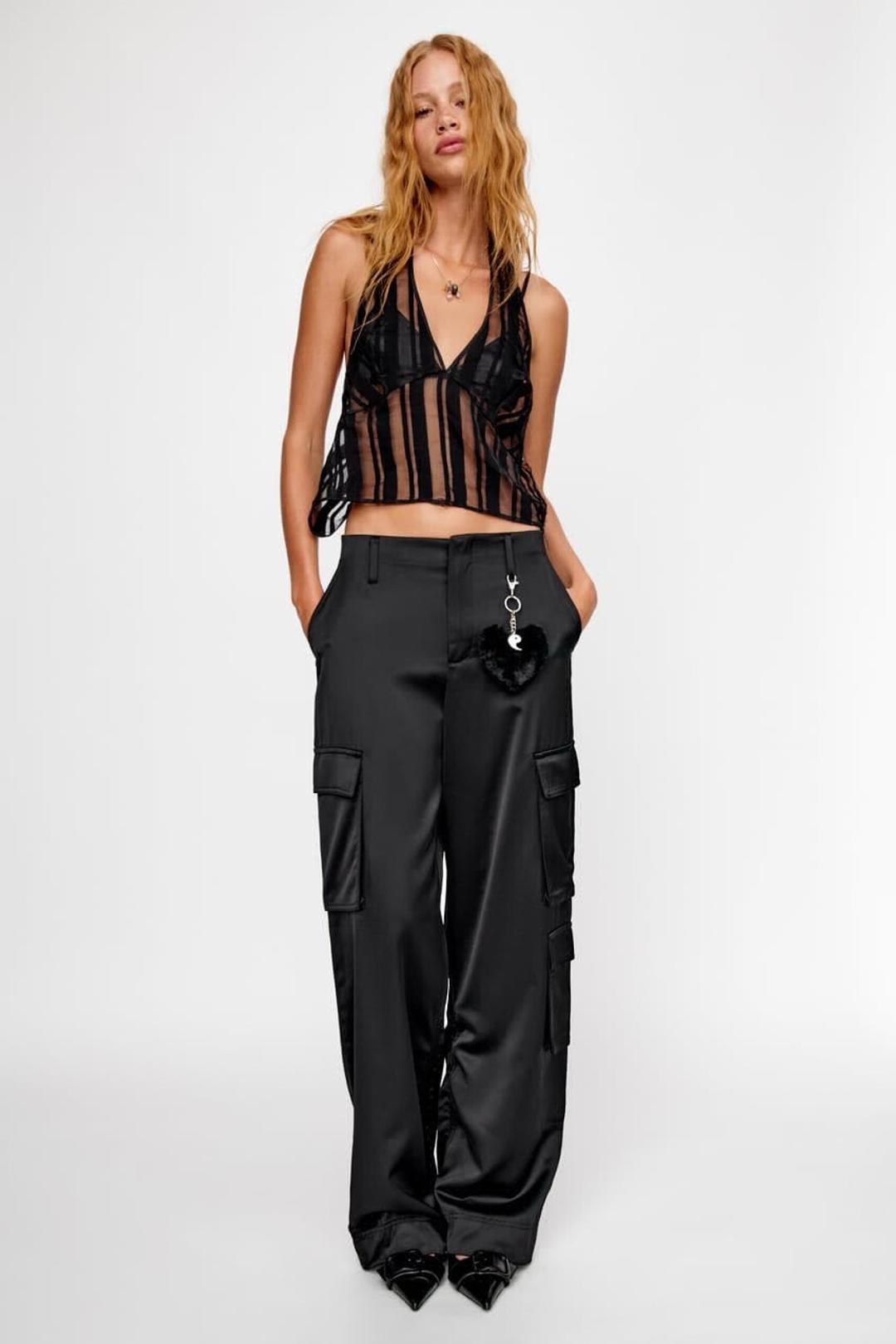Zara Брюки Zara из Сатина  — фото 2